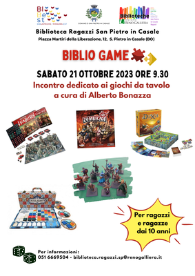 Biblio Game 21 ottobre 2023