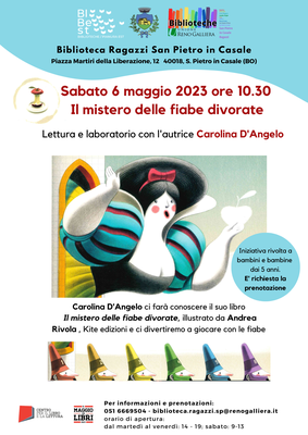 Evento biblioteca ragazzi 6 maggio 2023