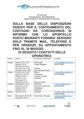 Chiusura Punto Migranti_reperibilità telefonica e mail -30 maggio_page-0001