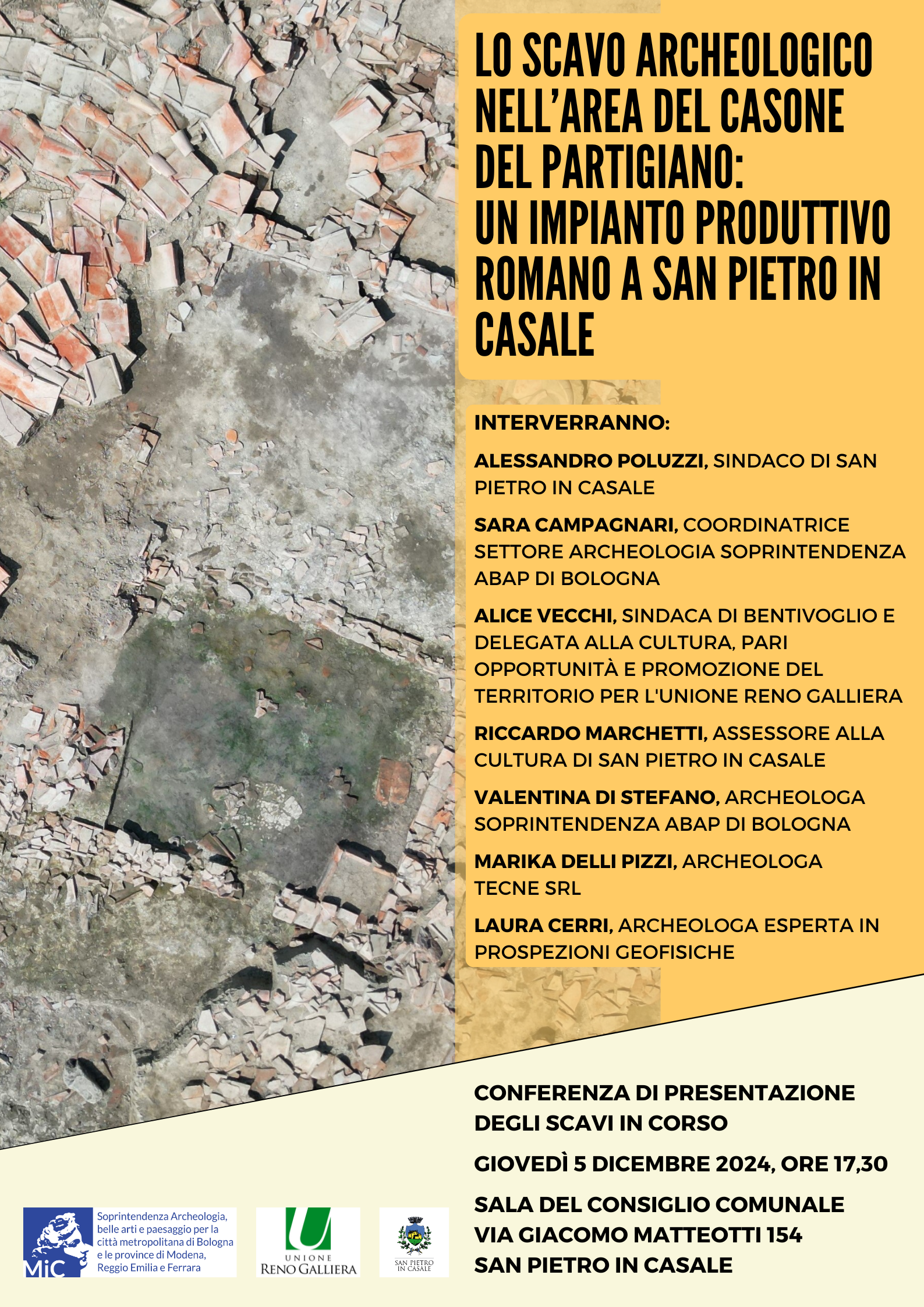 05/12/2024  Conferenza di presentazione : " Lo scavo archeologico nell’area del Casone del Partigiano"