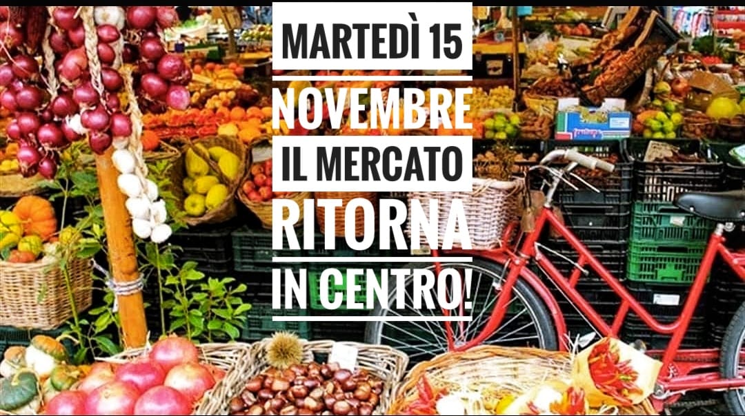 Mercato settimanale, dal 15 novembre si torna in centro