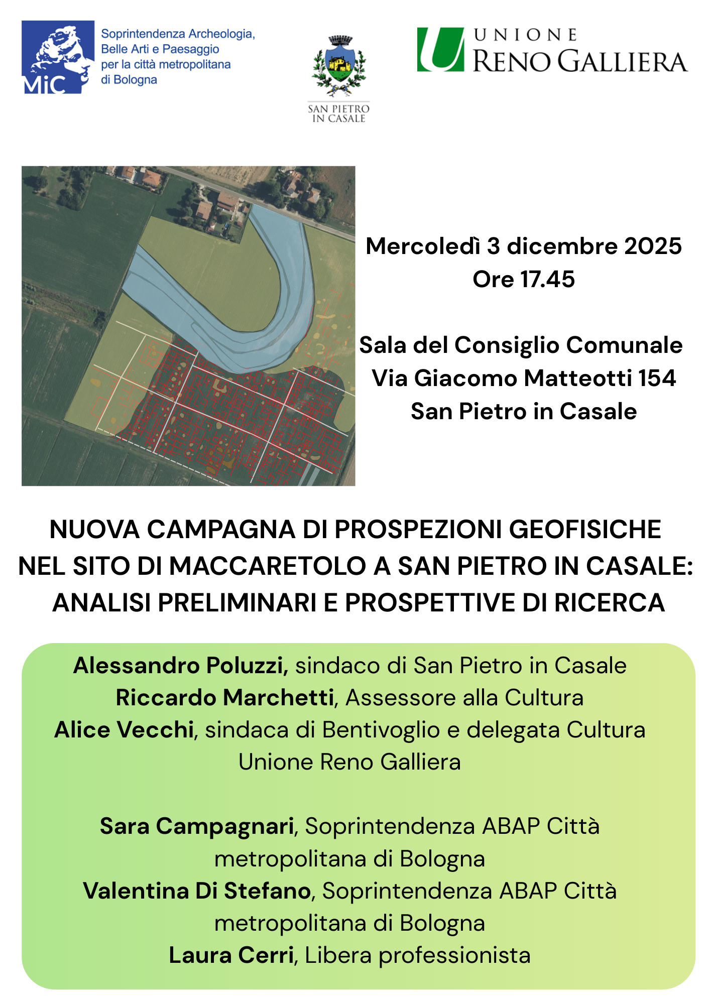 Nuova campagna di prospezioni geofisiche nel sito di Maccaretolo a San Pietro in Casale: analisi preliminari e prospettive di ricerca