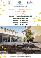 Orario invernale Biblioteca Mario Luzi