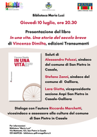 Presentazione del libro "In una vita. Una storia del secolo breve"