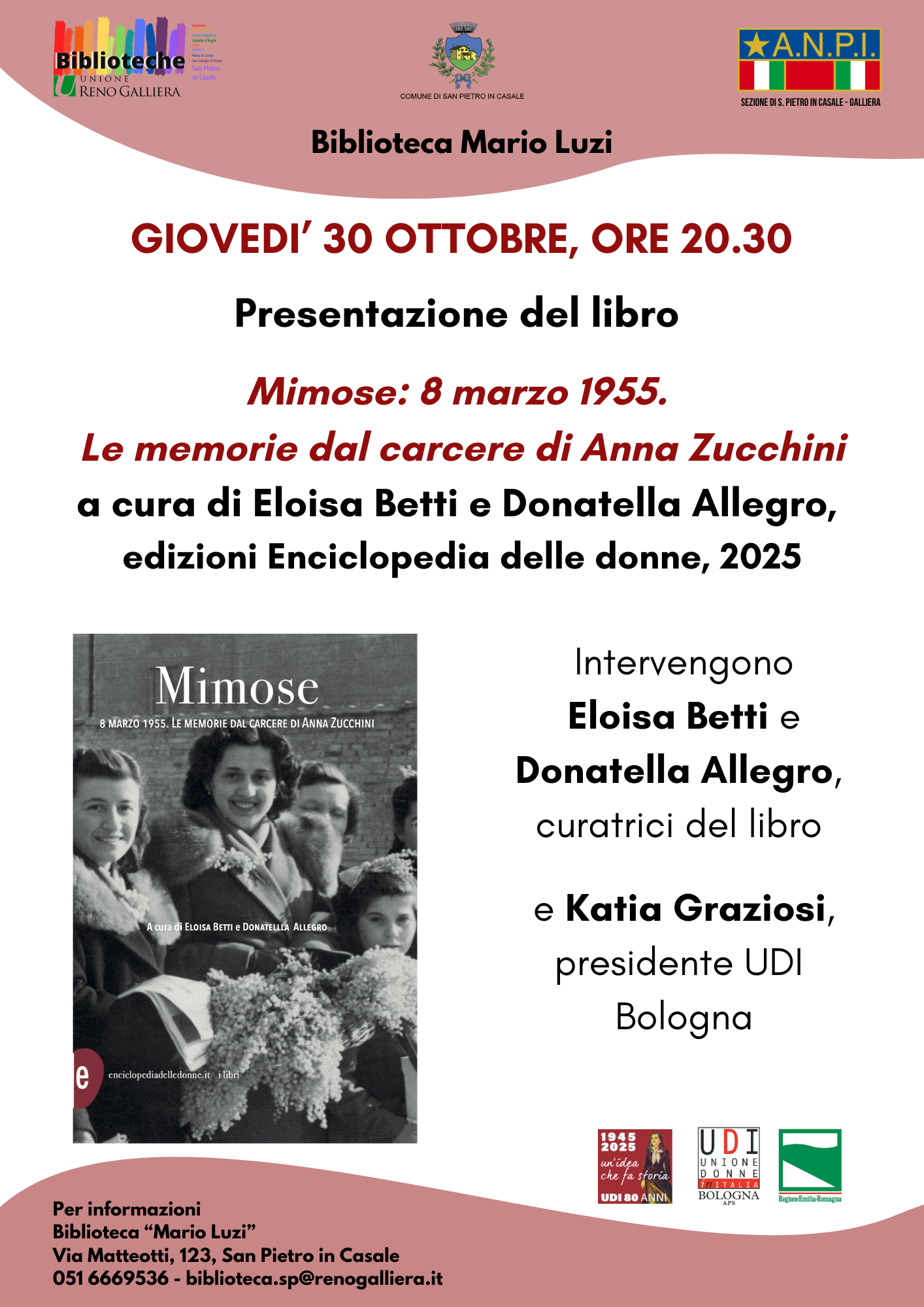 Presentazione del libro Mimose: 8 marzo 1955