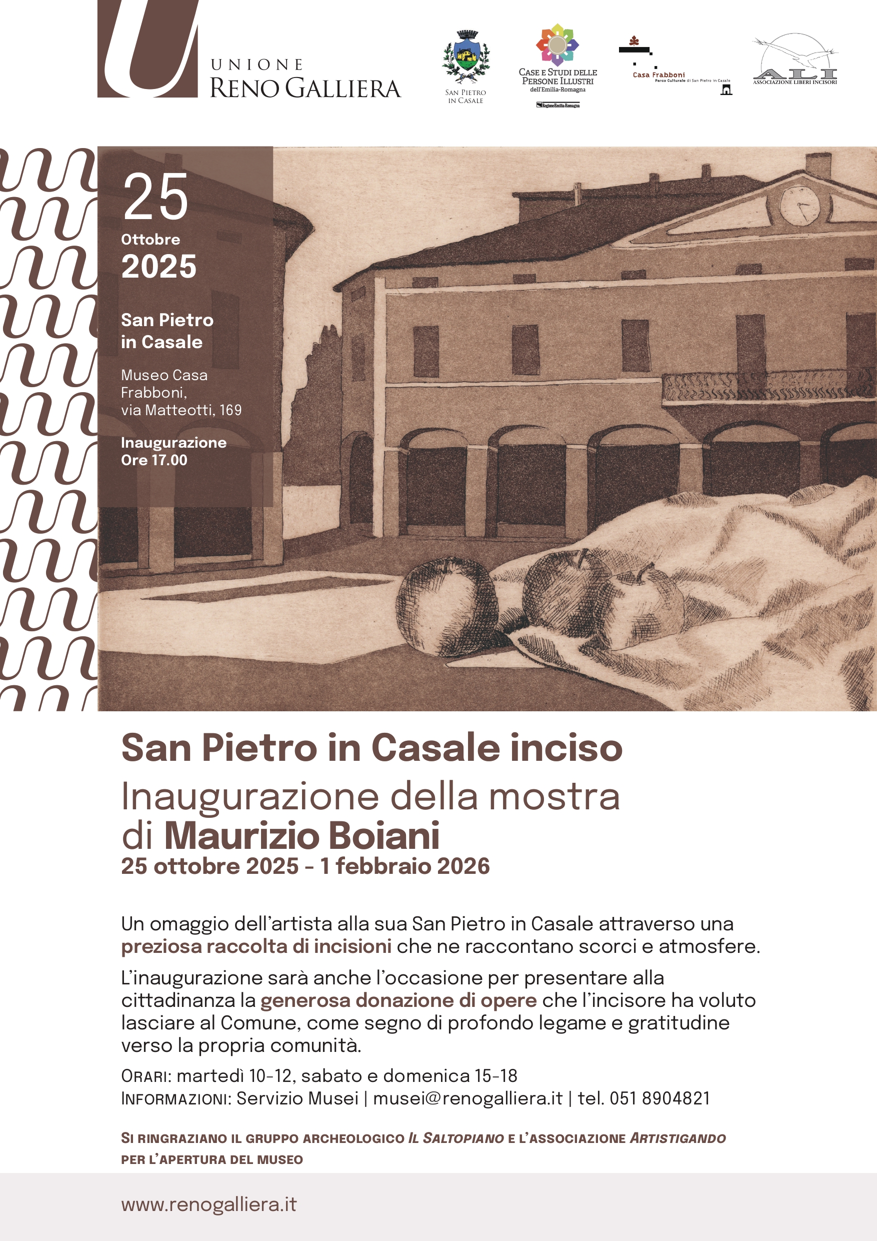San Pietro in Casale inciso di Maurizio Boiani