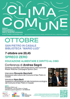 Spreco Zero: educazione alimentare e diritto al cibo, conferenza di Andrea Segrè