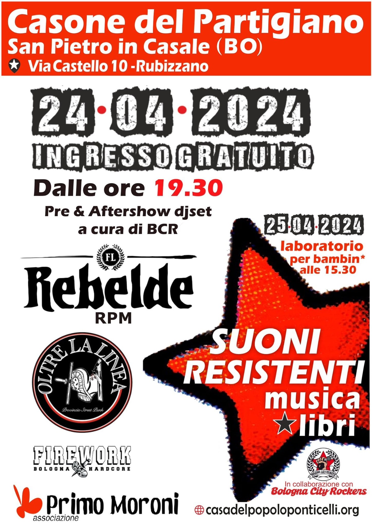 Suoni Resistenti - Appuntamento al Casone Partigiano