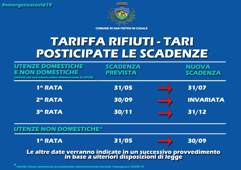 Tari rate posticipate